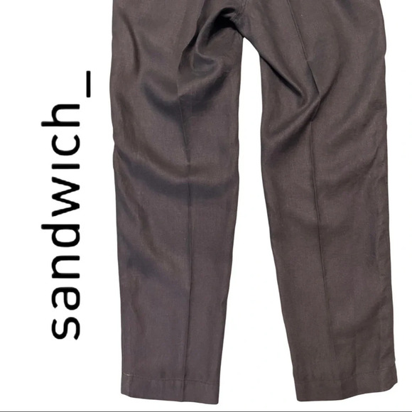 Sandwich 100%  Linen Pants Dublin Pants Charcoal Grey Size 38 - Picture 5 of 7